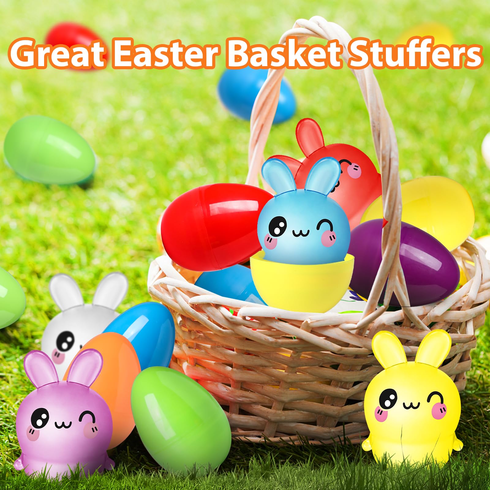 6 Pack Prefilled Easter Eggs with Squeeze Toys - Easter Basket Stuffers, Kids Fidget Toys, Easter Egg Hunt & Party Favors, Stress Relief Gifts for Children (Perfect for Easter Celebrations, Classroom Rewards & Sensory Play)