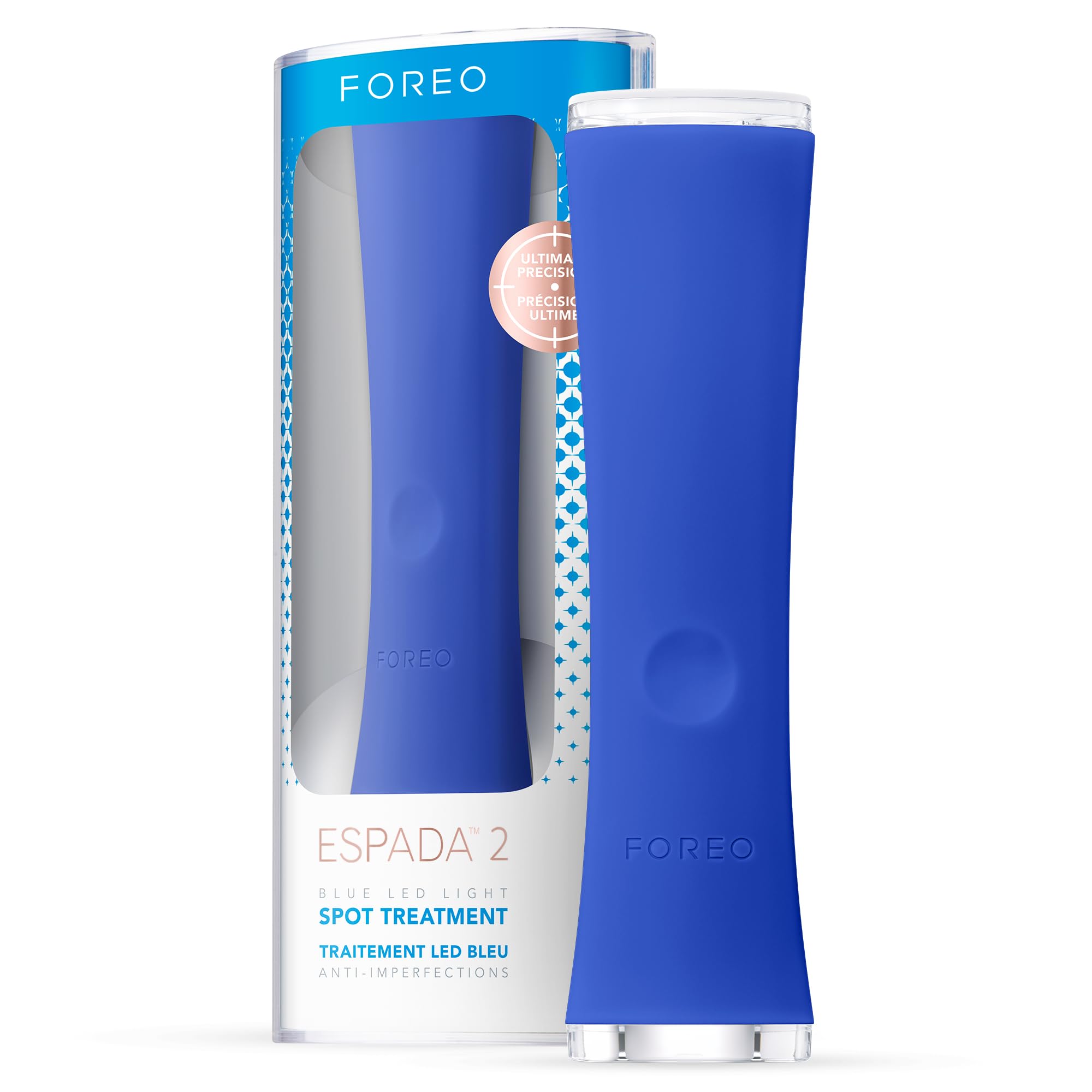 Foreo ESPADA 2 LED Light Therapy Device for Acne & Blemish Treatment - Medical-Grade Silicone Facial Skincare Tool - Reduces Scars & Pimples - Perfect for Daily Skincare Routine & Travel