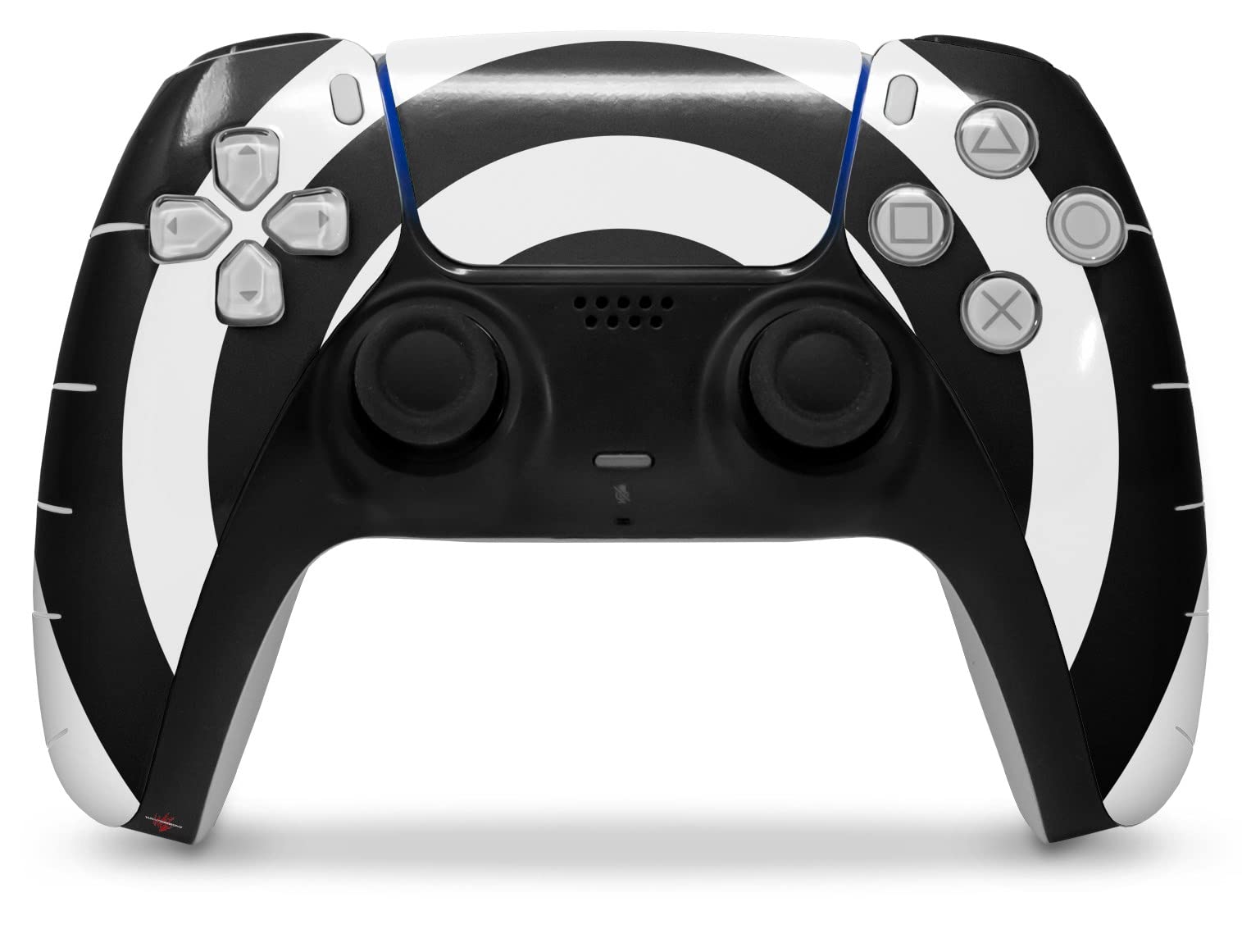 PS5 DualSense Controller Skin Wrap - Bullseye Black & White for Gaming Protection