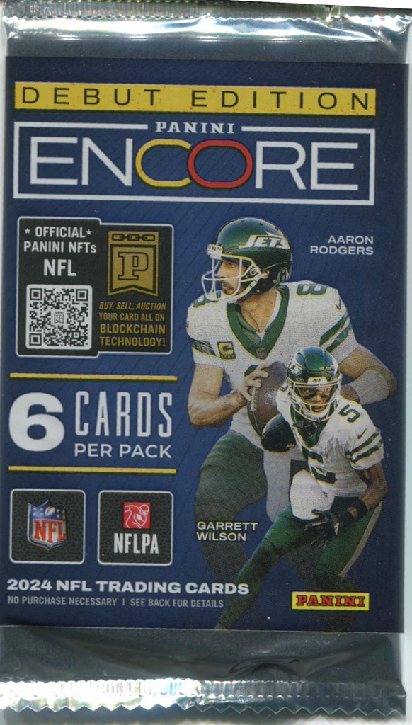2024 Panini Encore Football Hobby Pack - NFL Trading Cards for Collectors | Perfect for Sports Memorabilia Collections & Fantasy Football Fans