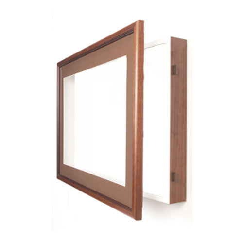 Designer Wood Frame Shadowbox Swing Frames 3 Deep with Interior Lighting - Perfect for Home Décor, Wall Art Display, and Collectible Showcase