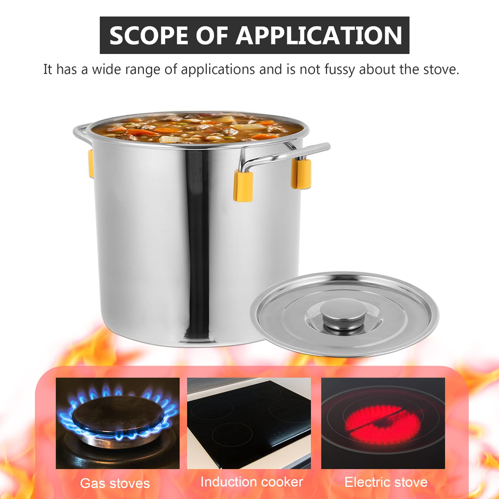 Stainless Steel Soup Stock Pot with Tap - 1Pc Heavy Duty Cooking Pot for Steaming, Stewing, Seafood Boiling & Canning | Ideal for Home Kitchens, Restaurants & Outdoor Cooking