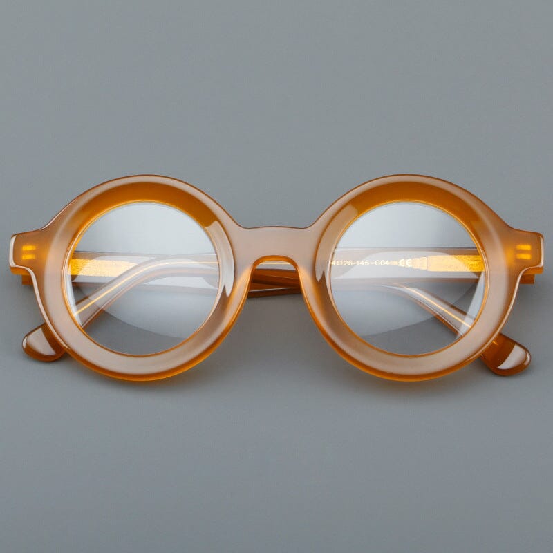 Sean Retro Round Acetate Glasses Frame 2403 - Vintage Style Eyewear for Men & Women - Perfect for Reading, Fashion, and Everyday Wear