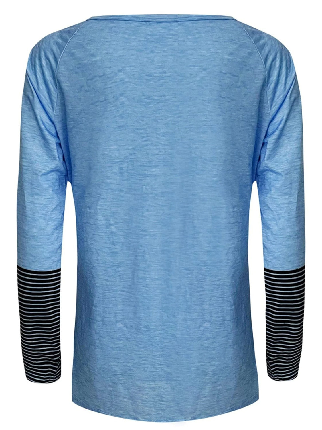 Men's Full Size Striped Quarter Button Long Sleeve T-Shirt - Casual Comfort Wear for Everyday Outfits & Layering