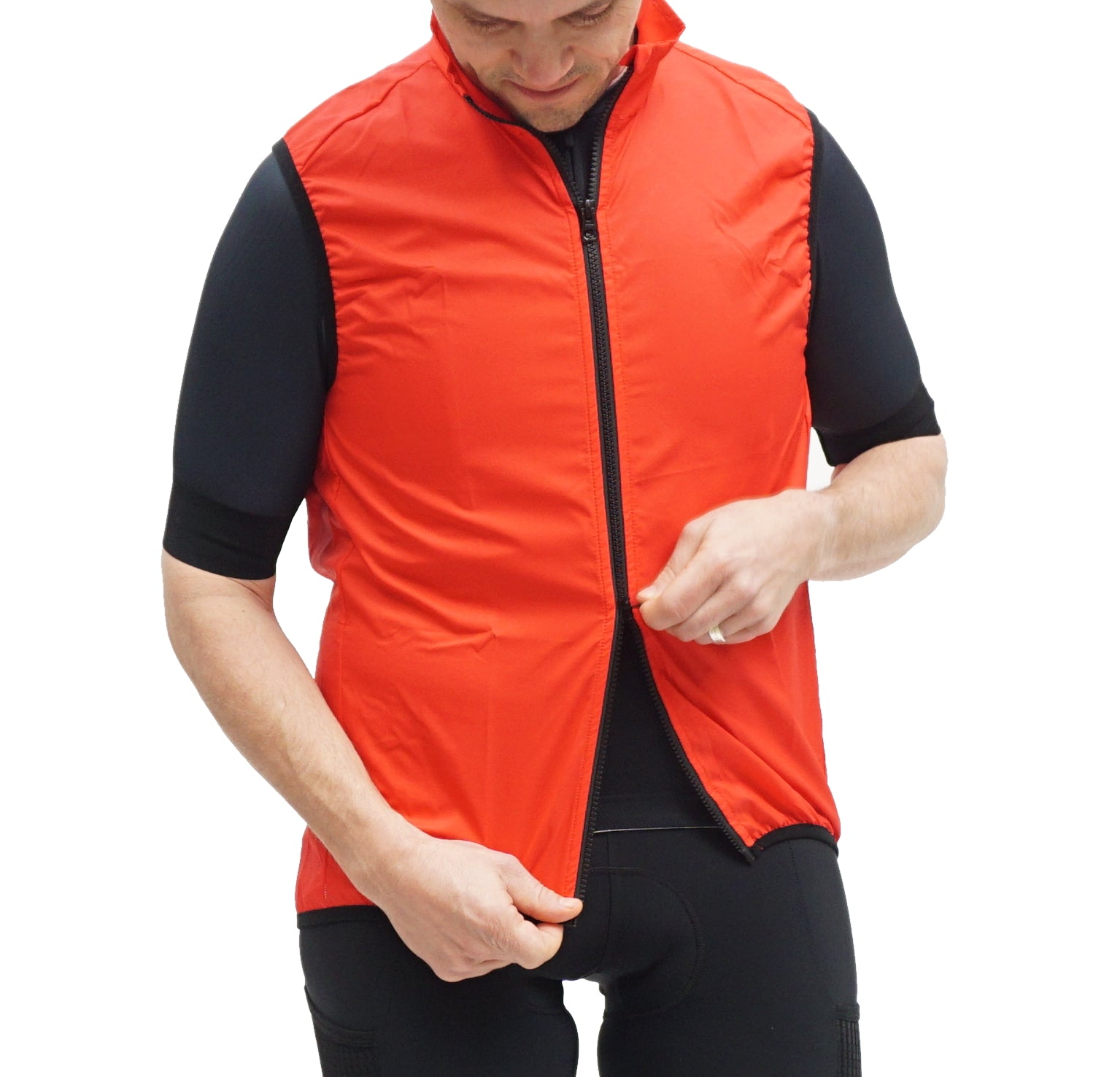 Lightweight Windproof Vest for Men & Women - Breathable Red Running Jacket for Outdoor Hiking, Jogging & Cycling | Windbreaker for All Seasons