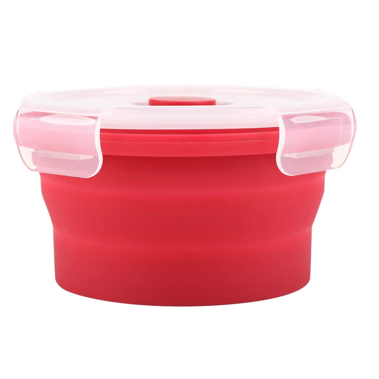 Foldable Silicone Bento Lunch Box 350ml - Microwave Safe for Office & Picnics