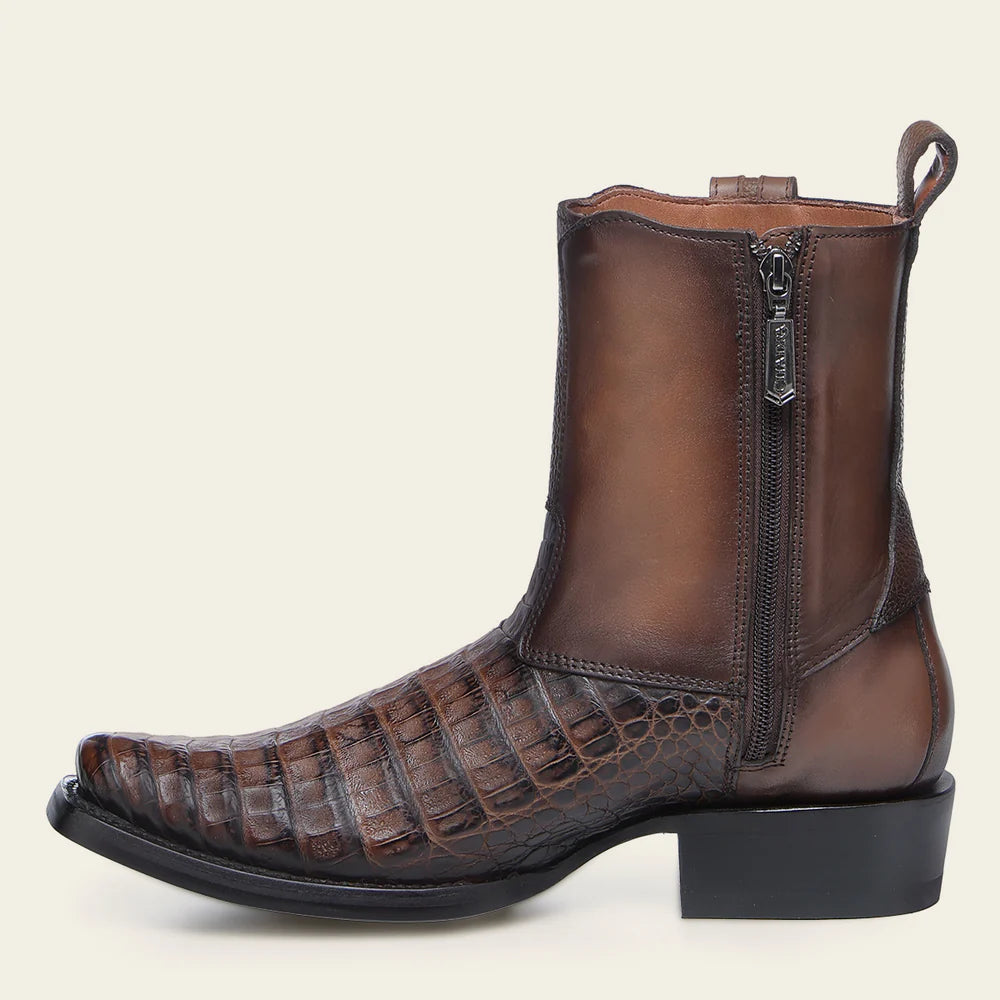 Men's Cuadra Honey Dress Cowboy Fuscus Zip Ankle Boots - Stylish Western Boots for Casual Wear, Rodeo & Country Fashion