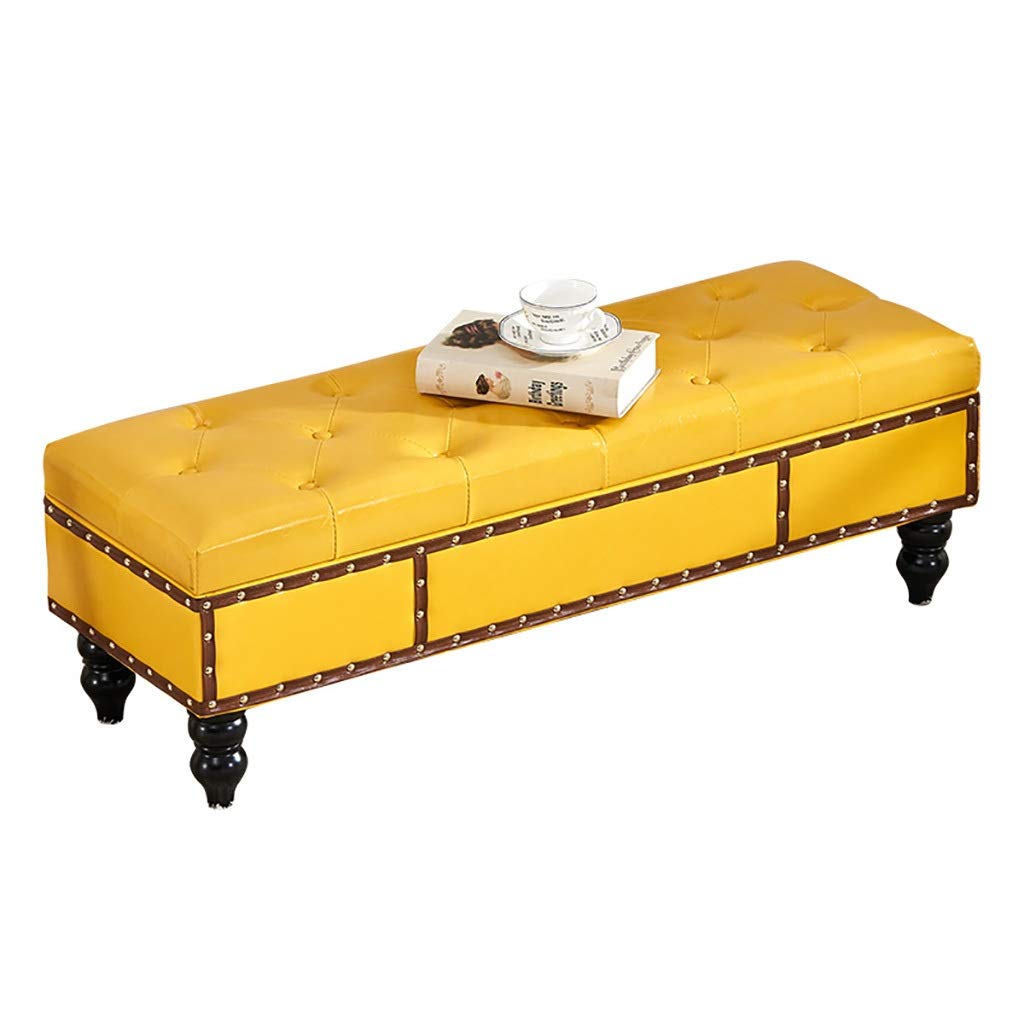 Multifunctional Shoe Bench Stool with Storage - 110x40x40cm, Yellow - Perfect for Entryway, Living Room, Bedroom & Clothing Stores - Durable Shoe Rack, Seating & Storage Solution for Home & Retail Spaces