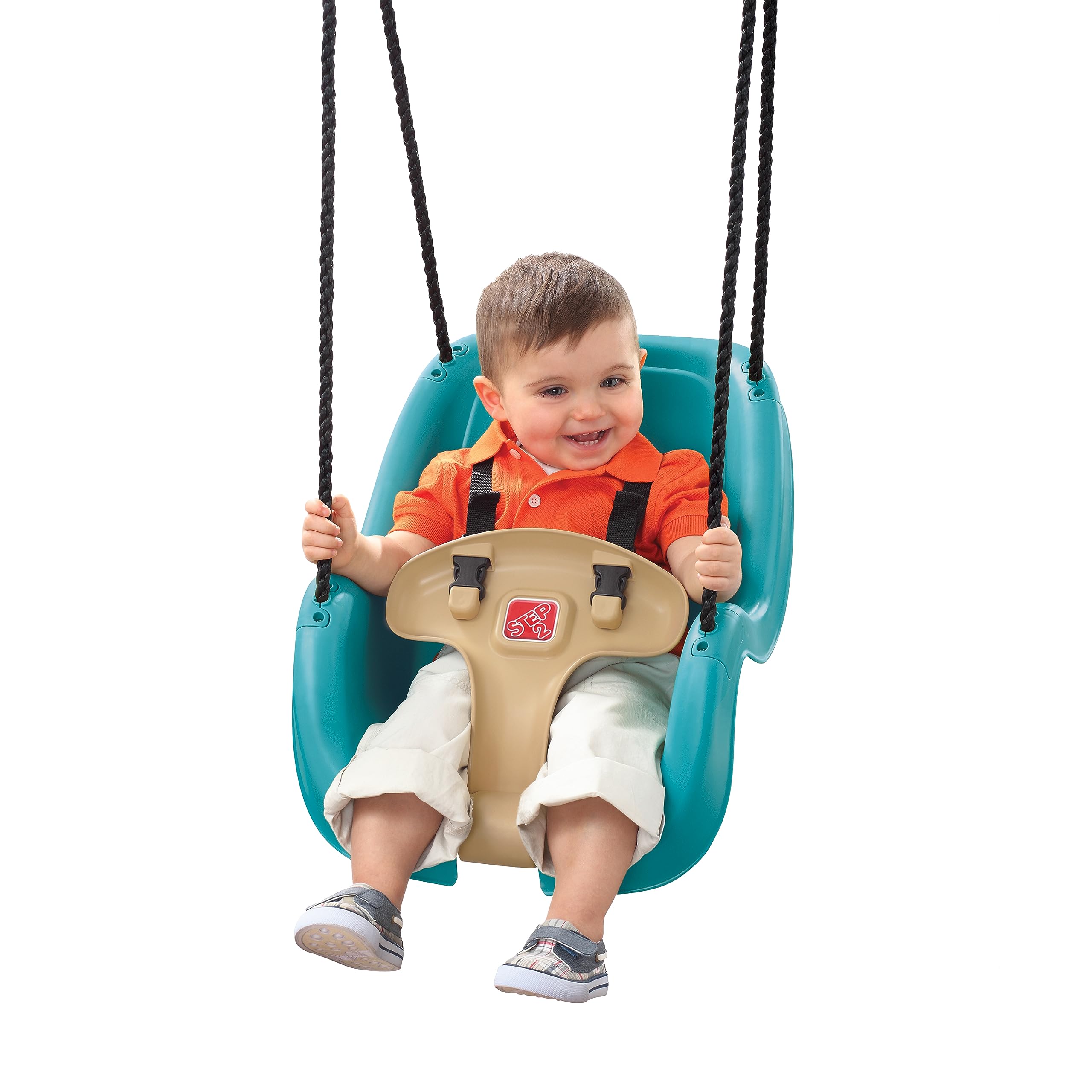 **Step2 Infant to Toddler Swing - Outdoor Baby Swing with Secure Harness & Weather-Resistant Rope, Bucket Style Swing Seat for Backyard Playset (Ages 9 Months-3 Years) - Perfect for Playground Fun & Outdoor Family Bonding**