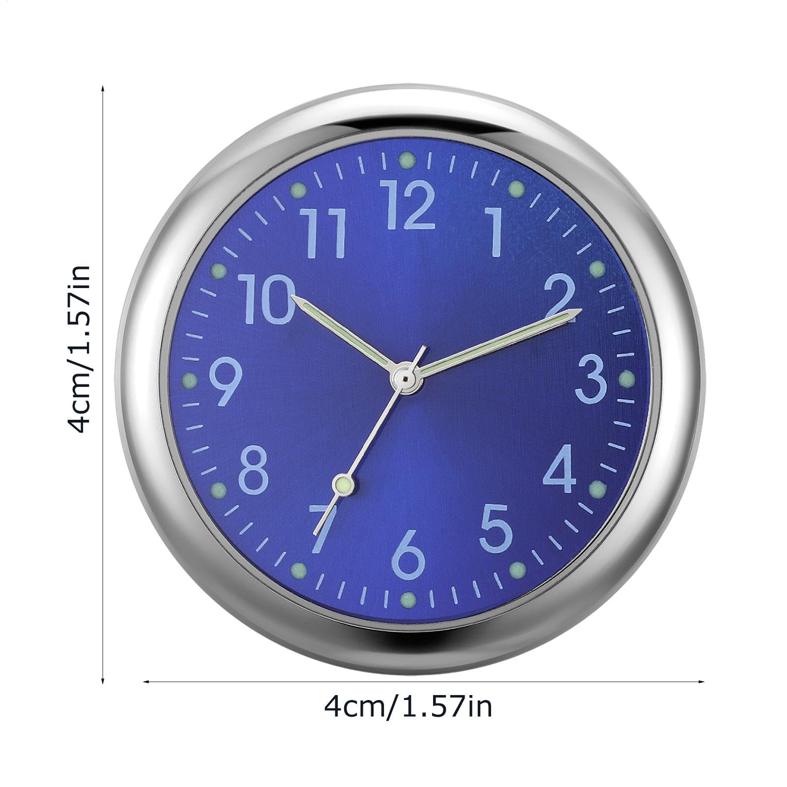 Car Dashboard Clock - Analog Stick-On Clock with Glowing Display | Small Automotive Replacement Clock for Cars, Trucks & SUVs | Perfect for Night Driving & Easy Installation