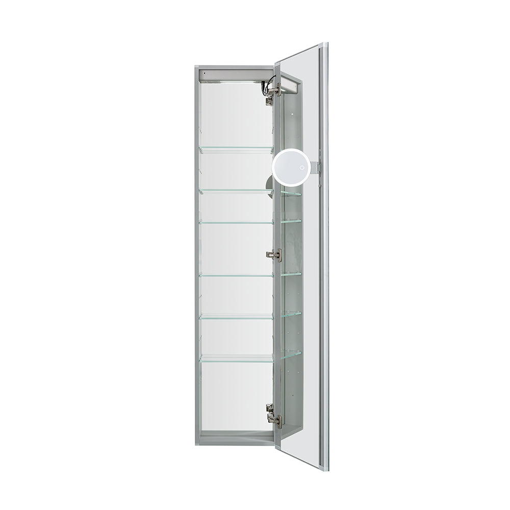 Aquadom Edge Royale 15x70 LED Lighted Medicine Cabinet - Right or Left Hinge Bathroom Mirror with Adjustable Lighting | Perfect for Modern Bathrooms, Vanities & Home Decor