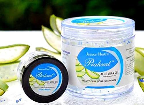 Pure Aloe Vera Gel with Vitamin E - 100gm for Skin Hydration, Sunburn Relief & Hair Care | Natural Moisturizer for Face & Body | USA Made