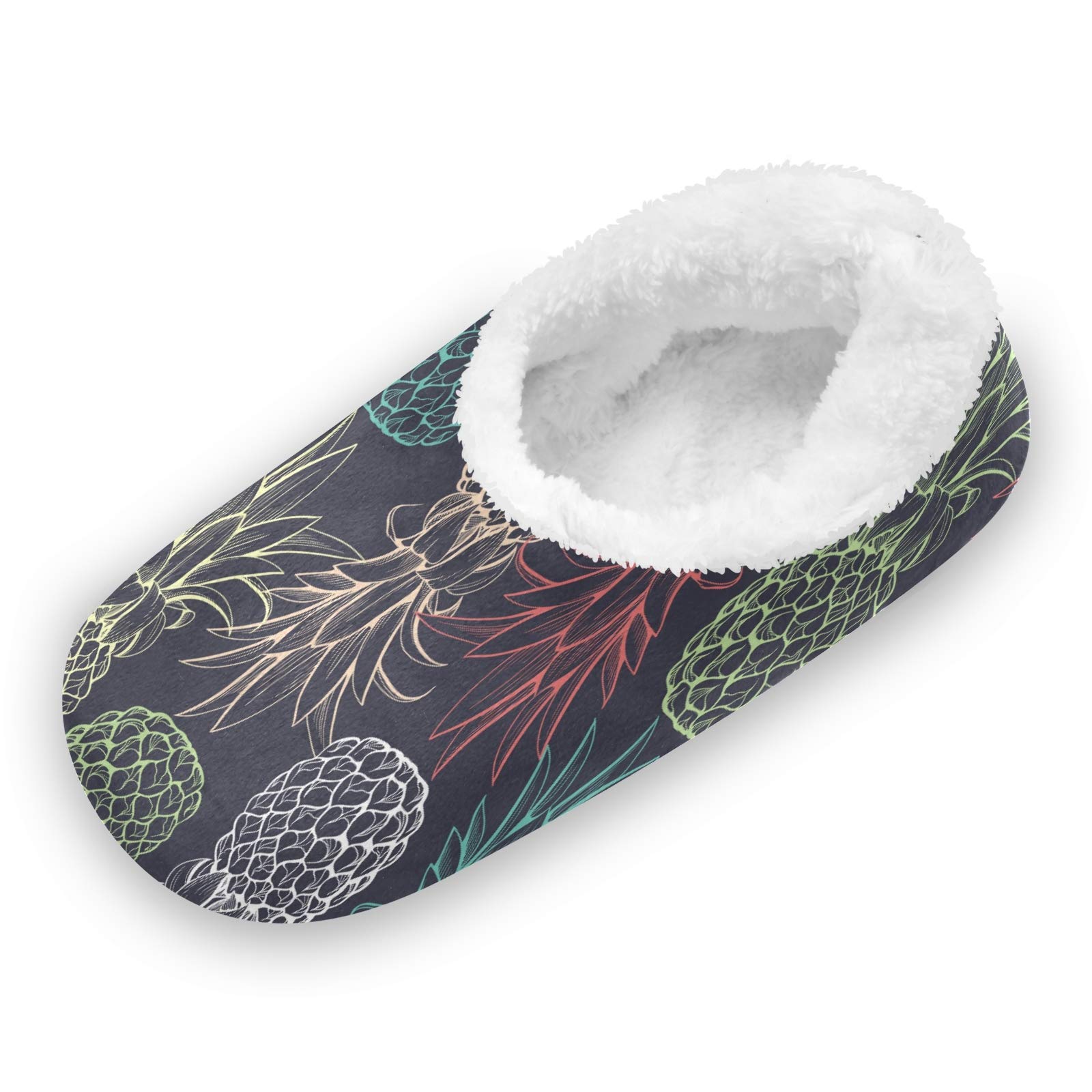 Comfy Pineapple Fruit House Slippers for Women & Men - Soft Warm Indoor Bedroom Shoes for Relaxing at Home | Perfect Gift for Summer Beach Vacation
