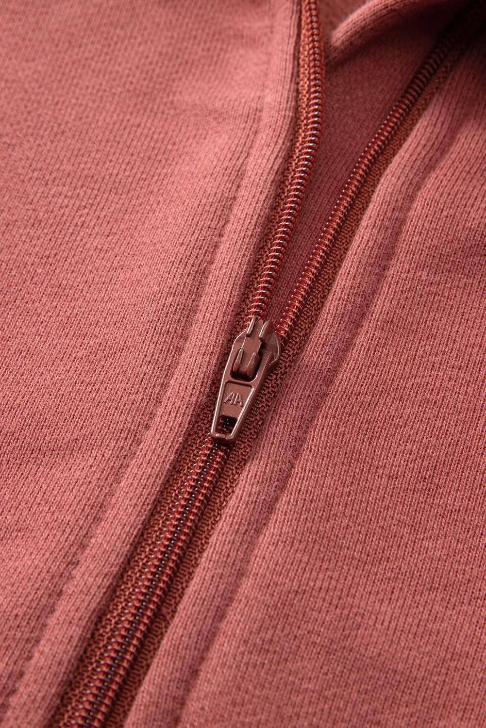 Brown Fleece Lined Zip Up Stand Collar Thumbhole Sleeve Sweatshirt for Men - Warm Winter Pullover with Thumb Holes for Outdoor Activities & Casual Wear