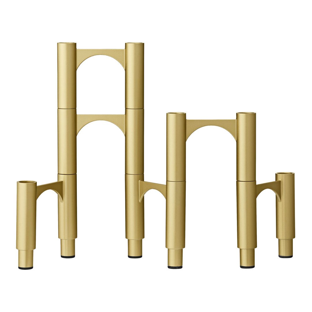 Compono Elegant Candle Holder Set of 2 - Modern Home Decor for Dining Table, Wedding Centerpiece & Romantic Ambiance