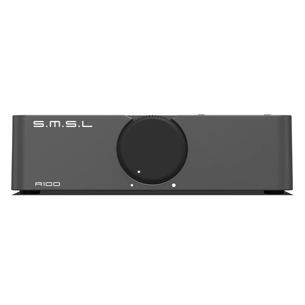 S.M.S.L A100 Bluetooth 5.0 Stereo Audio Mini Class D Amplifier with MA12070 Chip - 2 Channel Home Audio Receiver for Desktop Speakers (80Wx2) - Perfect for Home Theater, Gaming & Music Listening