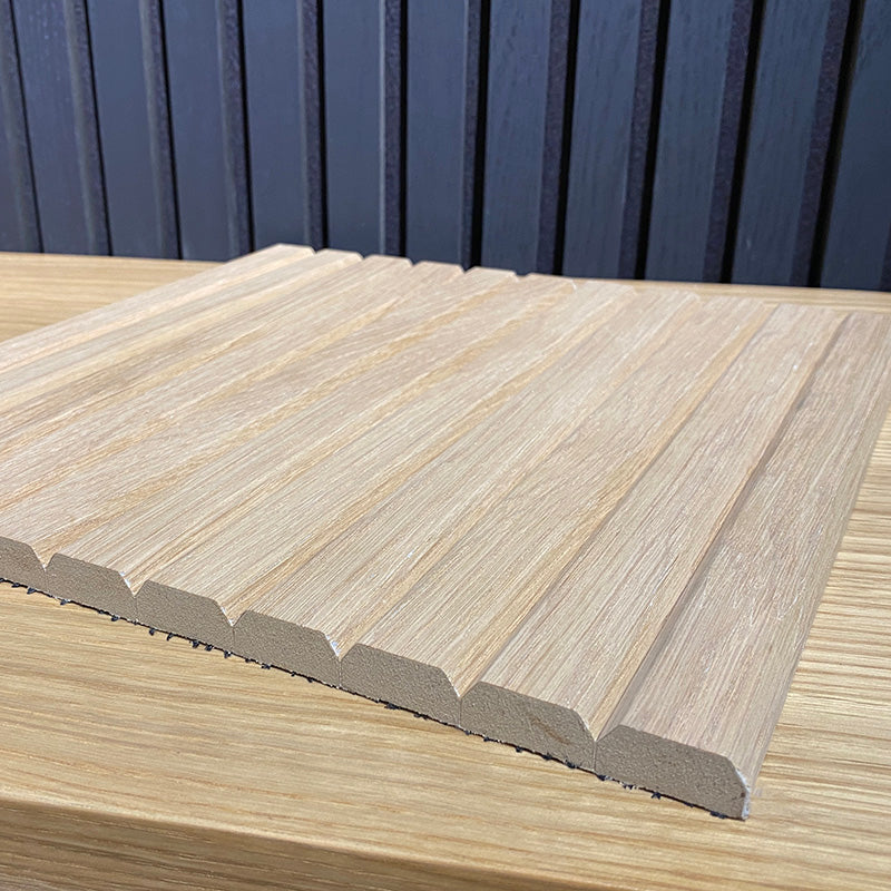 Flexible Wooden Slat Wall Panel - Natural Oak Veneer - 2700mm x 600mm Trapezium Design - Modern Acoustic Room Divider for Home & Office Decor