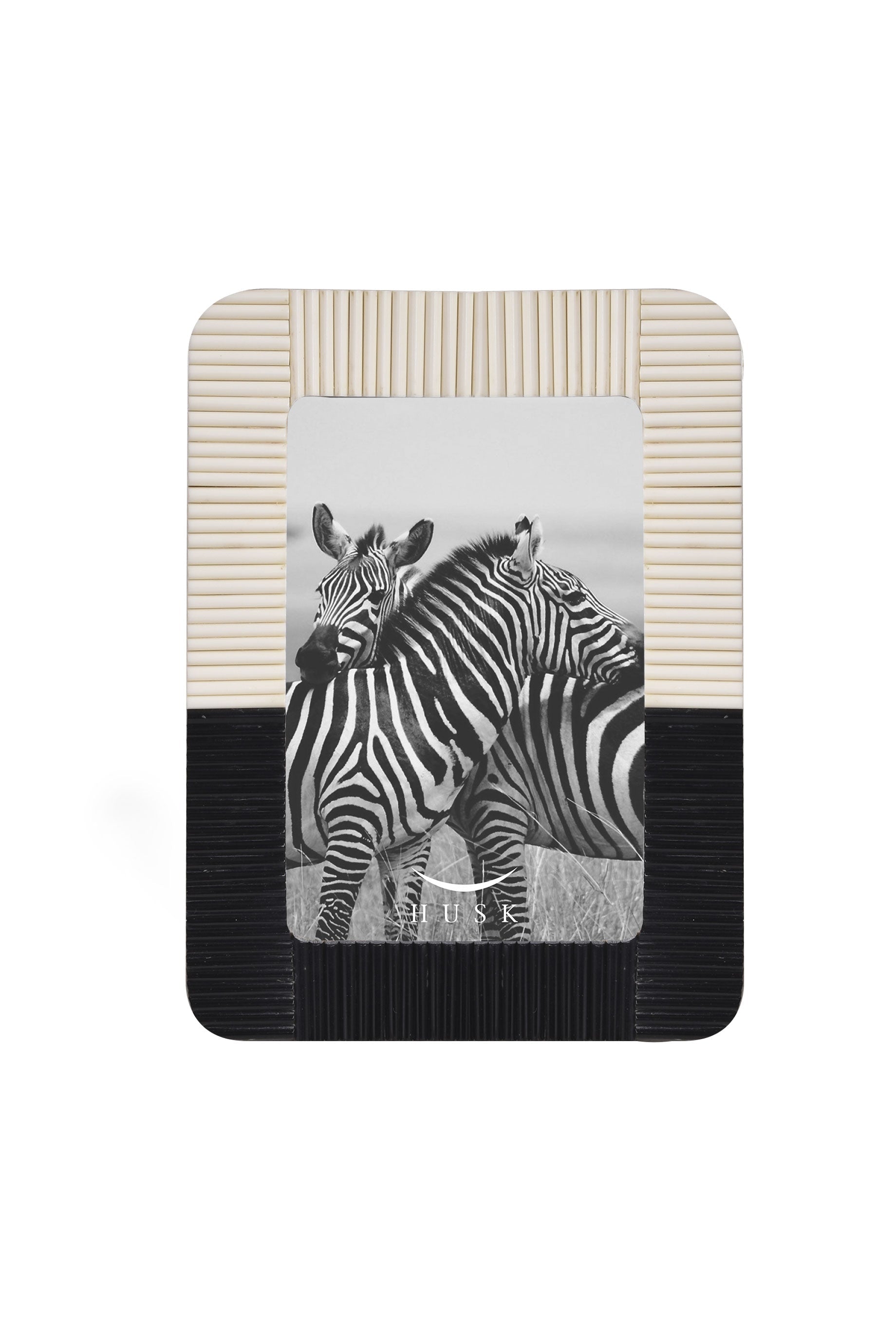 Husk Black & White Ivory Frame - Stylish Picture Frame for Home & Office Decor - Perfect for Wall Art, Family Photos, and Wedding Portraits