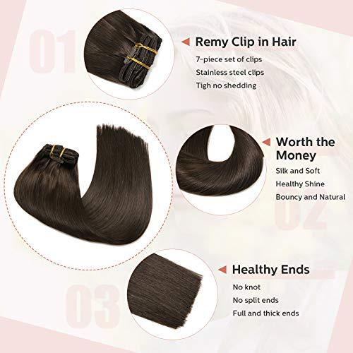Premium 9A Brazilian Clip-In Human Hair Extensions - 7pcs Double Weft for Instant Volume & Length | Perfect for Weddings, Parties & Everyday Styling