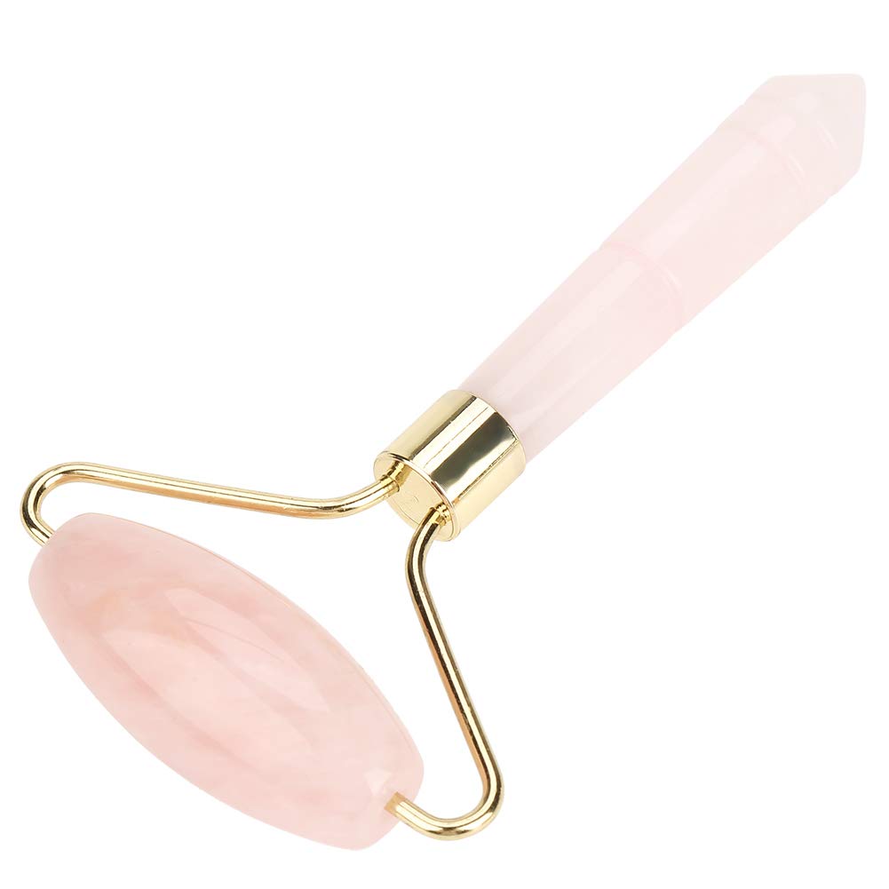 Natural Rose Quartz Facial Massage Roller - Jade Crystal Roller for Face & Body, Anti-Aging Skincare Tool, Wrinkle Reducer & Beauty Accessory - Perfect for Home Spa, Relaxation & Lymphatic Drainage