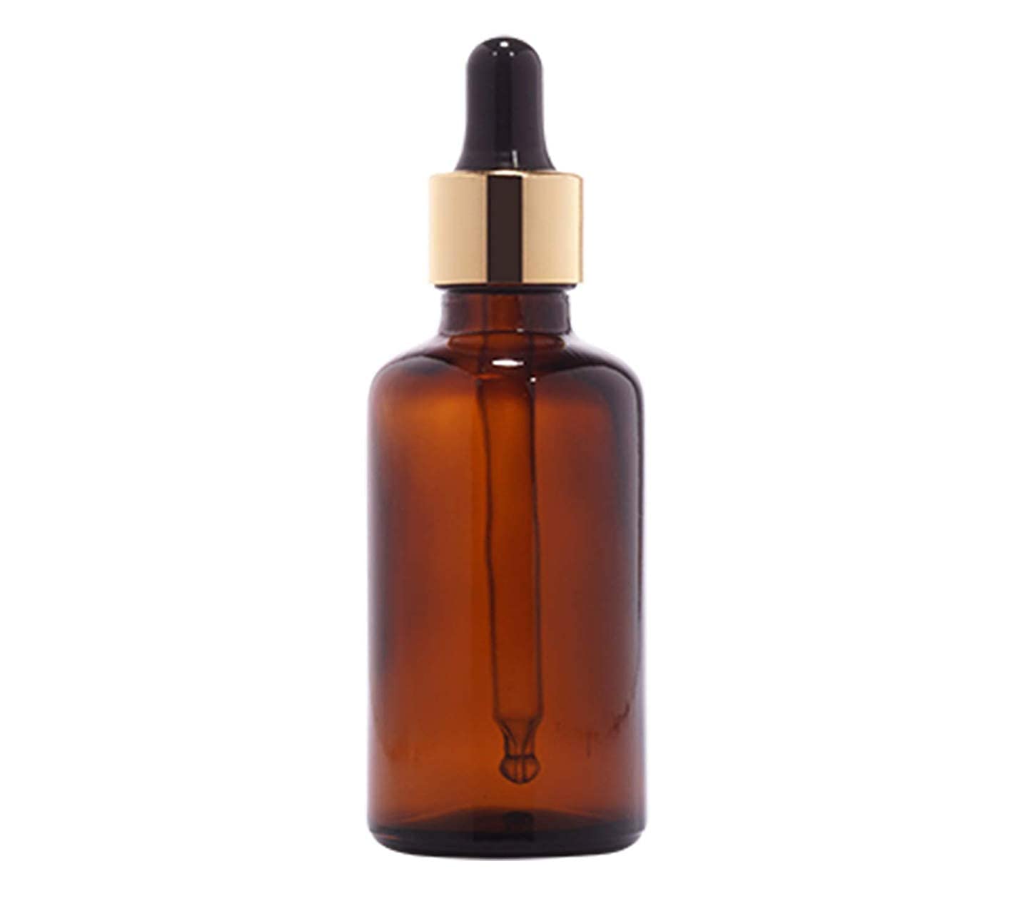 50ml Amber Glass Bottle with Dropper & Cap - Essential Oil Bottles, DIY Skin Care, Cosmetic Containers - Leakproof Travel Size for Aromatherapy, Homemade Serums & Liquid Storage (1-Pack) - Perfect for Home, Salon & On-the-Go Use