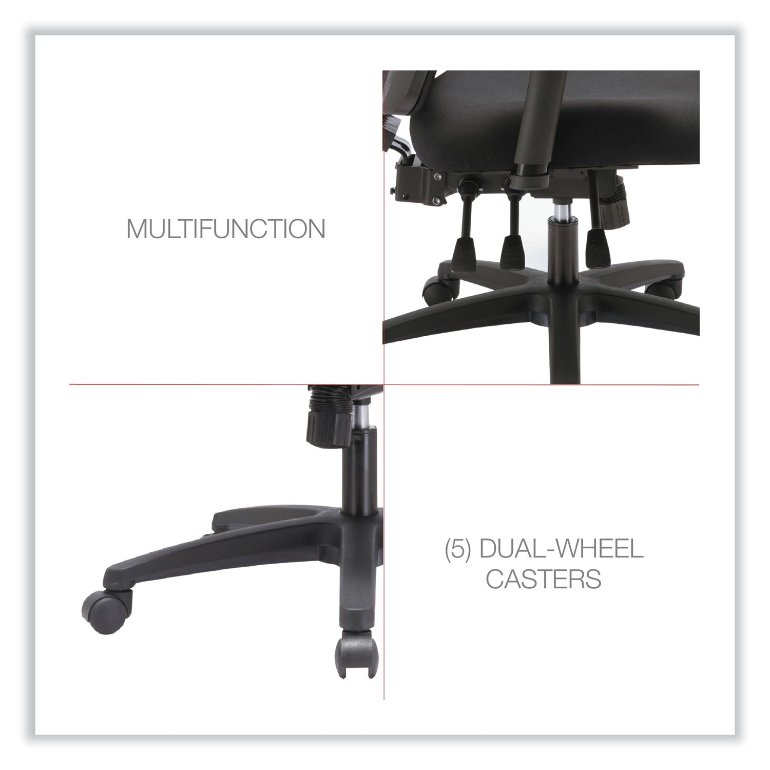 Alera Envy Series Mesh Mid Back Multifunction Office Chair - 250 lb Weight Capacity, Adjustable Seat Height 17
