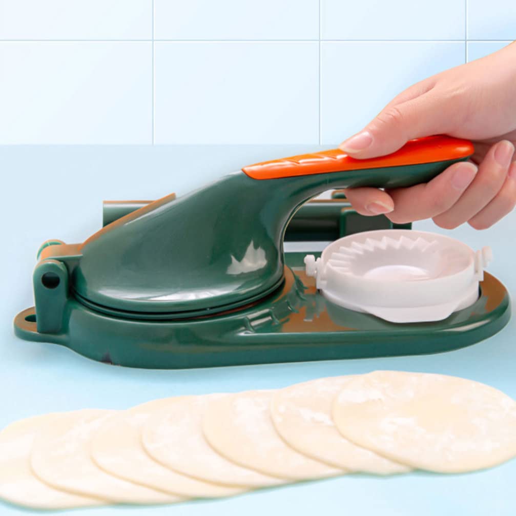 Hemoton Dumpling Maker & Tortilla Press - 2-Piece Manual Dough Press Set for Dumplings, Ravioli & Tortillas | Perfect Kitchen Gadget for Homemade Asian & Mexican Cuisine | Great for Family Cooking, Meal Prep & Party Snacks