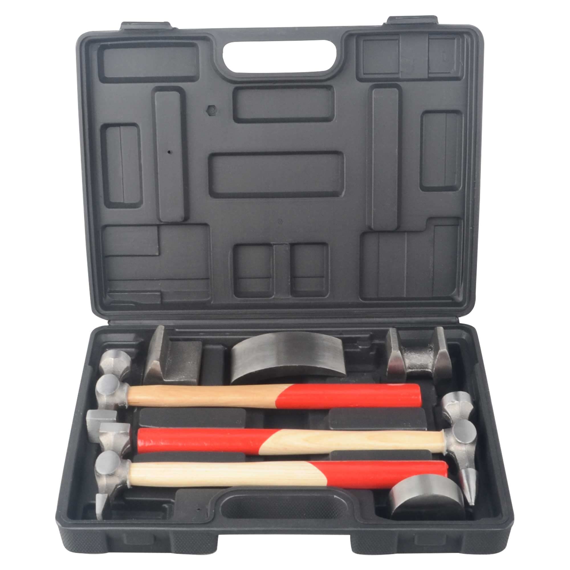 7Pcs Auto Body Repair Tool Kit - Professional Panel Beating Hammer & Dolly Set for Car Dent Removal, Fender Repair | Perfect for DIY Auto Body Work, Collision Repair & Metal Shaping Projects