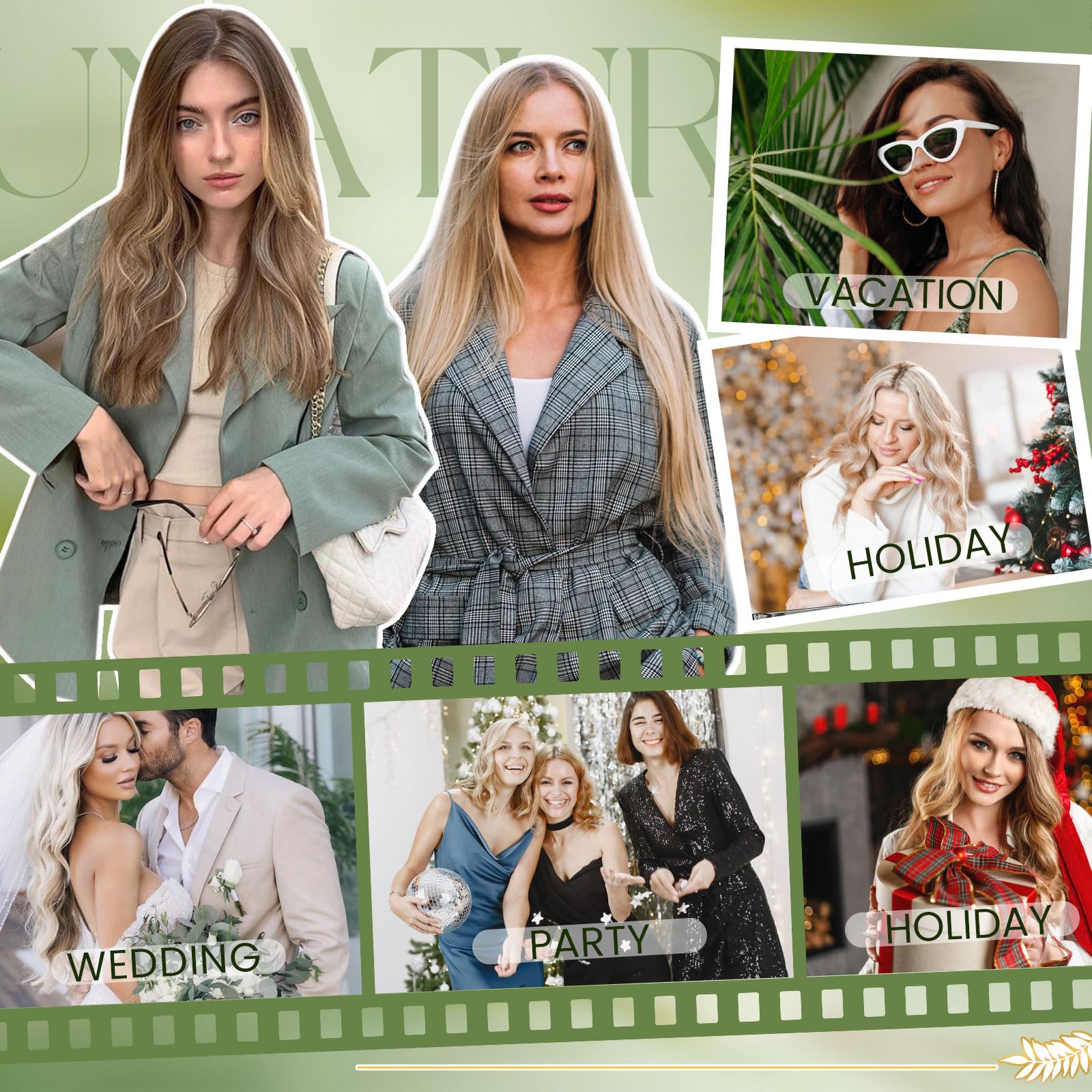 RUNATURE Clip in Hair Extensions 18 Inch - 7pcs 120g Real Human Remy Hair, Platinum Blonde, Double Weft Thick Hair Extensions for Women (Can Be Dyed) - Perfect for Parties, Weddings & Daily Styling