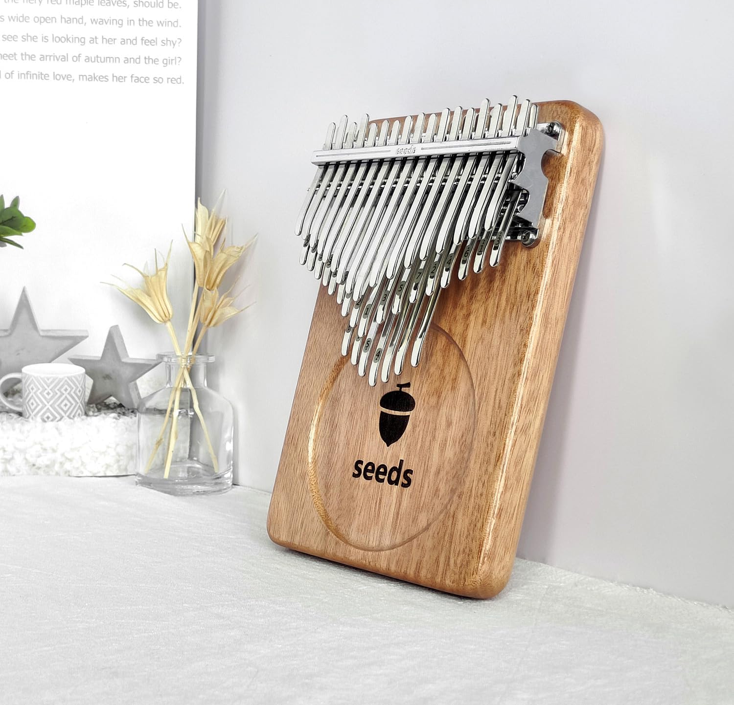 41-Key Chromatic Kalimba Thumb Piano | 3 Octave Seeds Pisces Plus Kalimba Instrument | Perfect Christmas Musical Gift for Adults & Beginners | Ideal for Relaxation, Music Therapy & Home Decor