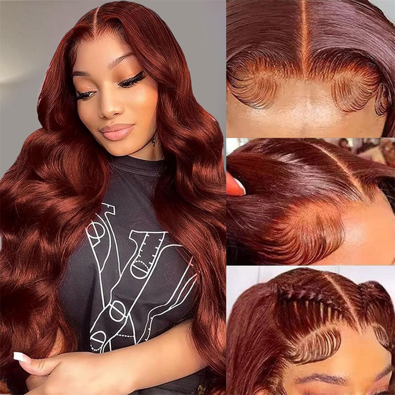Eullair 28 Inch Body Wave Human Hair Wig with 13x4 Lace Frontal - Natural Wavy Colored Wig for Fall | Affordable & Cost-Effective Choice | Perfect for Daily Wear, Cosplay, and Special Occasions
