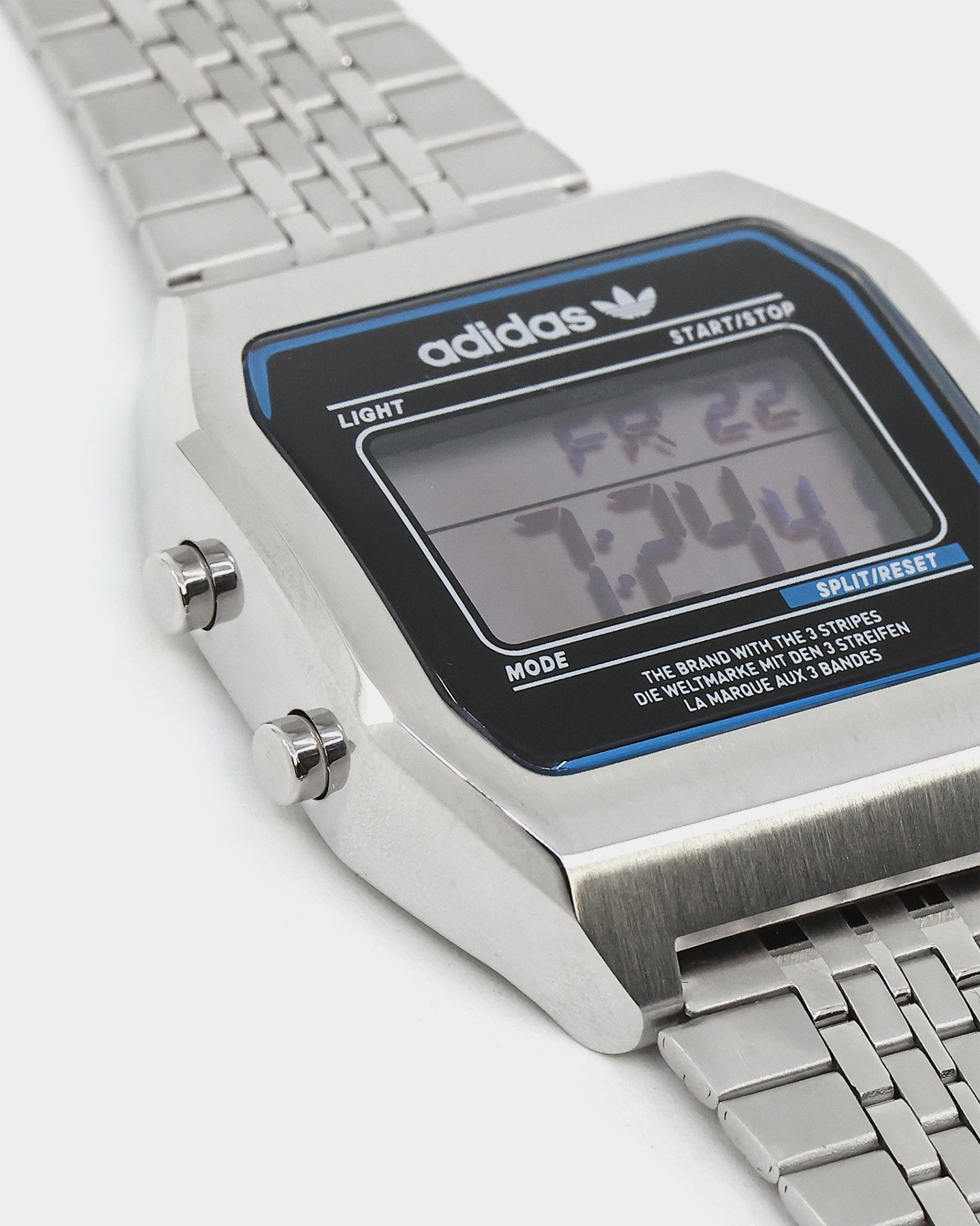 Adidas Digital Two 36MM Silver/Silver Watch - Stylish Unisex Sports Watch for Men & Women - Perfect for Running, Gym Workouts & Everyday Wear