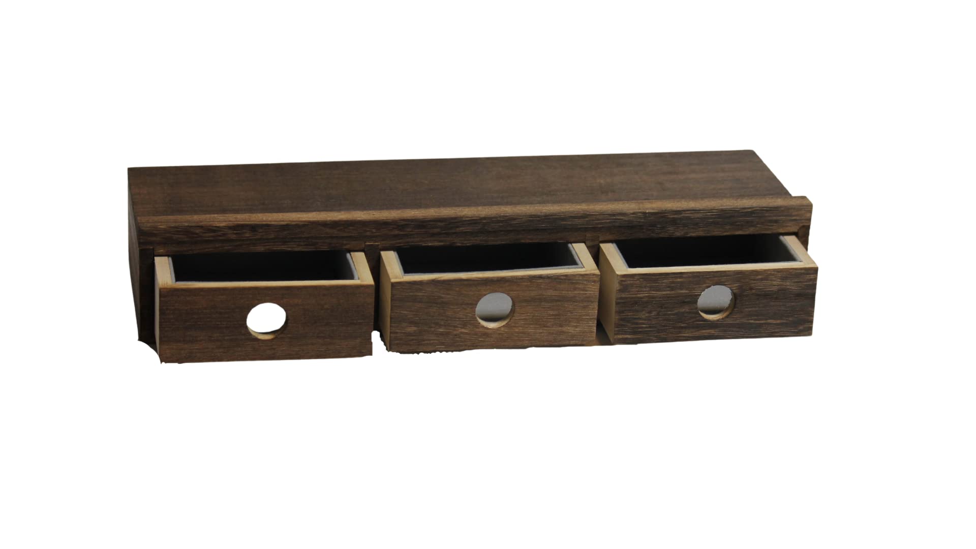 KAO Duru Floating Shelf with Drawer - Paulownia Wood Wall Mounted Storage & Display Shelf - Perfect for Bedside Nightstand, Office, Living Room & Bathroom Organization - Space Saving Home Decor Solution