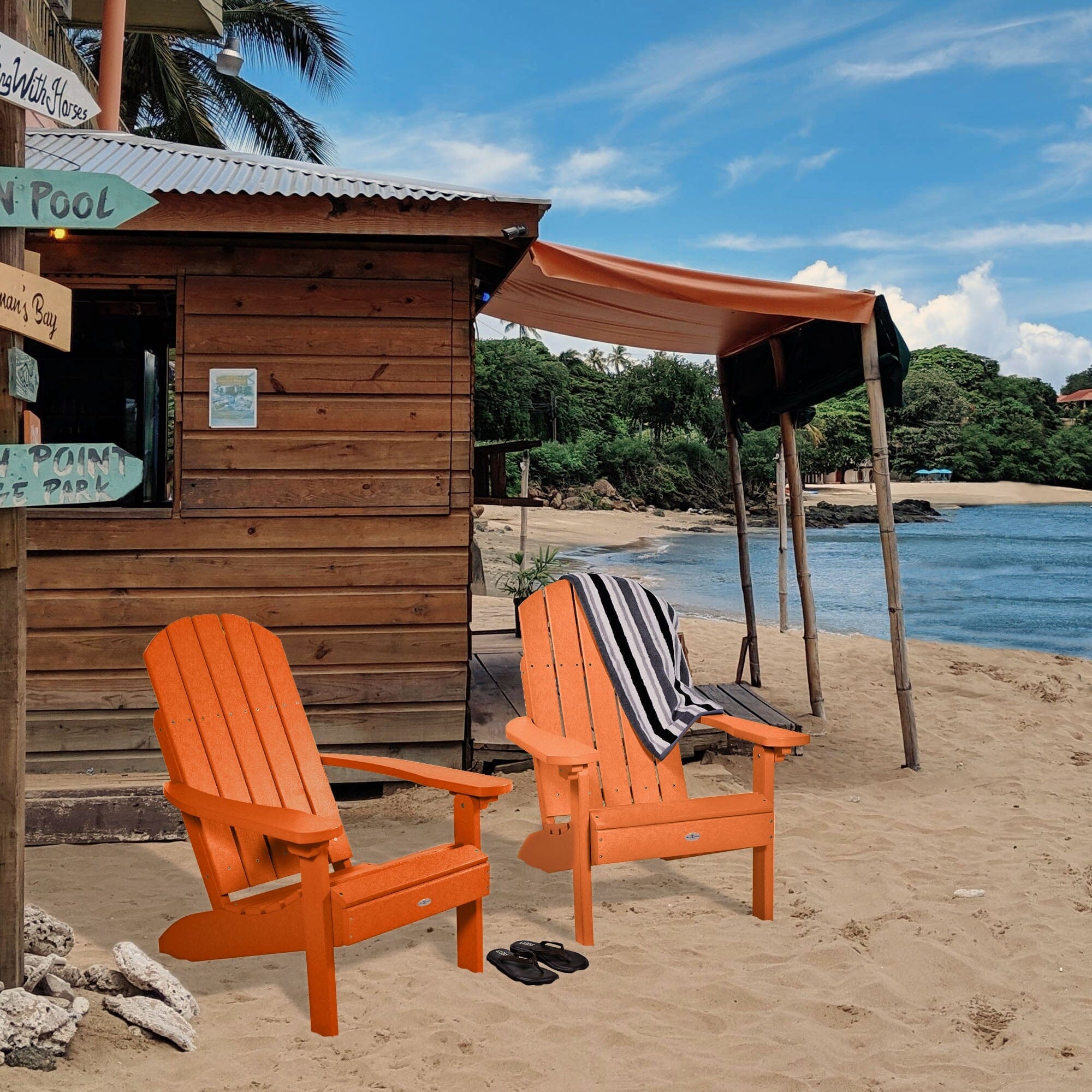 Premium Cape Classic Adirondack Chairs (Set of 2) - Weather-Resistant Outdoor Patio Furniture for Backyard, Garden & Beach Relaxation