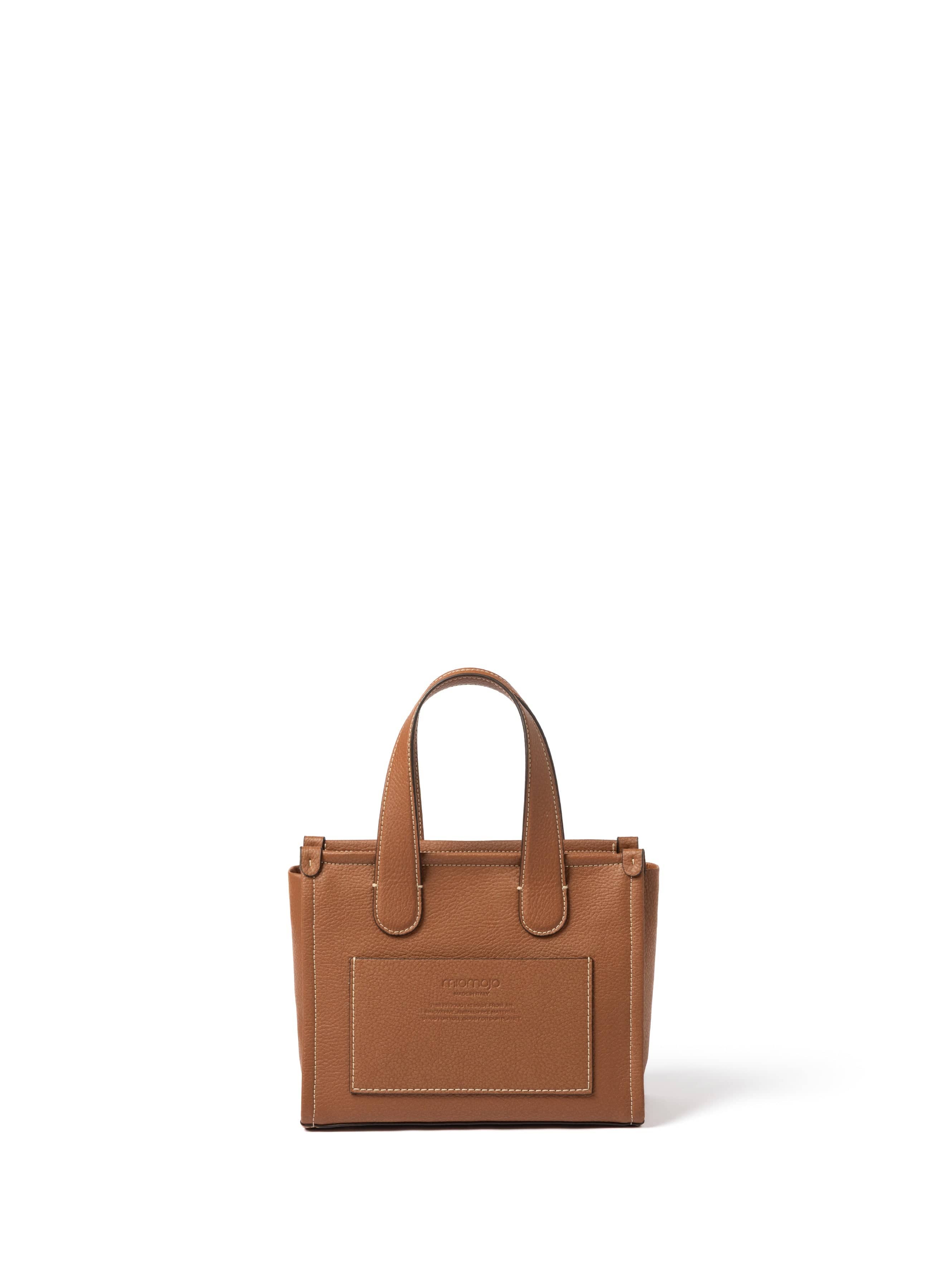 Alma M Vegan Leather Tote Bag for Women | Apple Leather Handbag in Cognac | Stylish & Eco-Friendly Work Bag, Travel, Shopping, Everyday Use