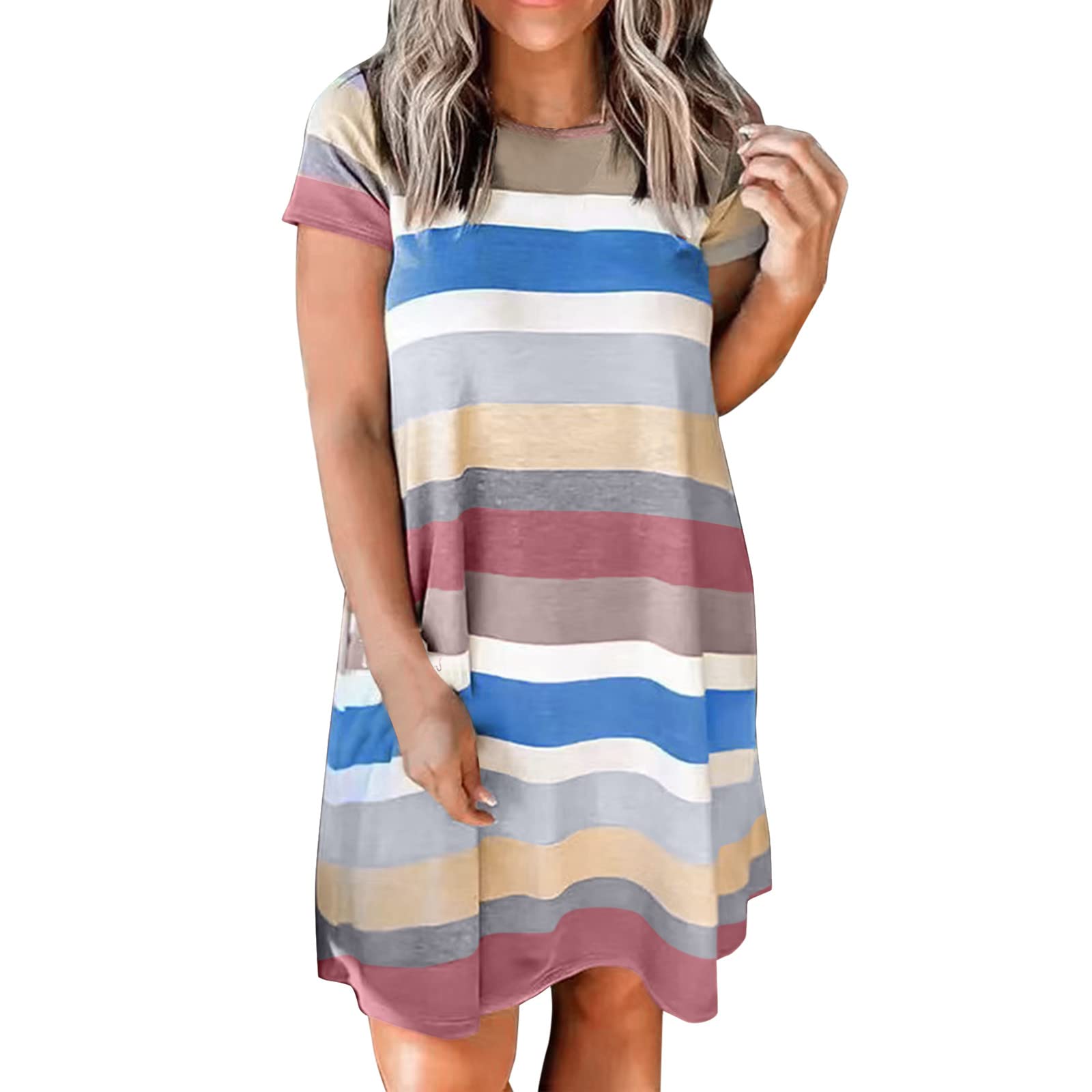 UYTOGOFE Women's Casual Summer T-Shirt Dress - Loose Fit Short Sleeve Tunic Dress for Women | Perfect for Beach, Vacation, and Everyday Wear