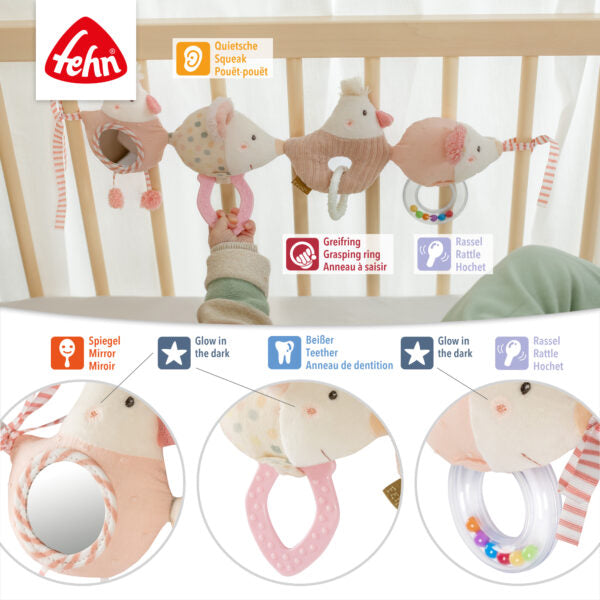 Fehn Fairy Friends Activity Play Stroller Chain - Interactive Baby Toy for Strollers & Car Seats | Perfect for Infants & Toddlers | Entertain & Develop Motor Skills On-The-Go