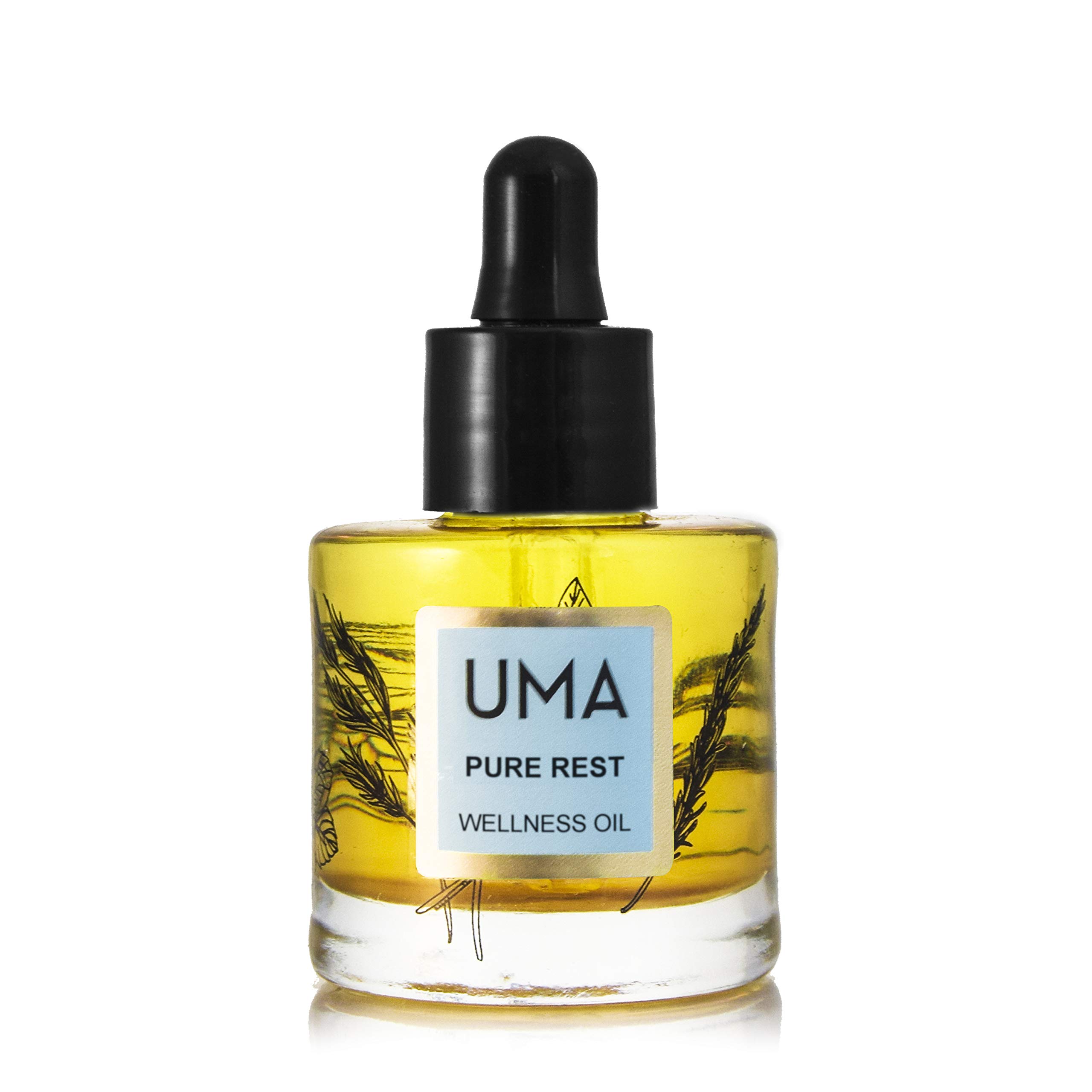 UMA Pure Rest Wellness Oil for Fatigue & Restlessness - 100% Organic Ayurvedic Essential Oil for Deep Sleep & Relaxation (1 fl oz | 30 ml) - Perfect for Nighttime Routine, Stress Relief & Natural Calming