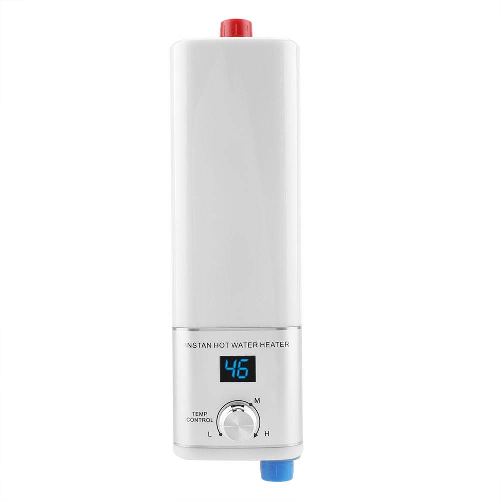 Instant Hot Water Heater with Digital Temperature Display - Mini Smart Electric Water Dispenser for Kitchen & Bathroom - Easy Installation, White (Perfect for Tea, Coffee, Baby Formula & Hand Washing)