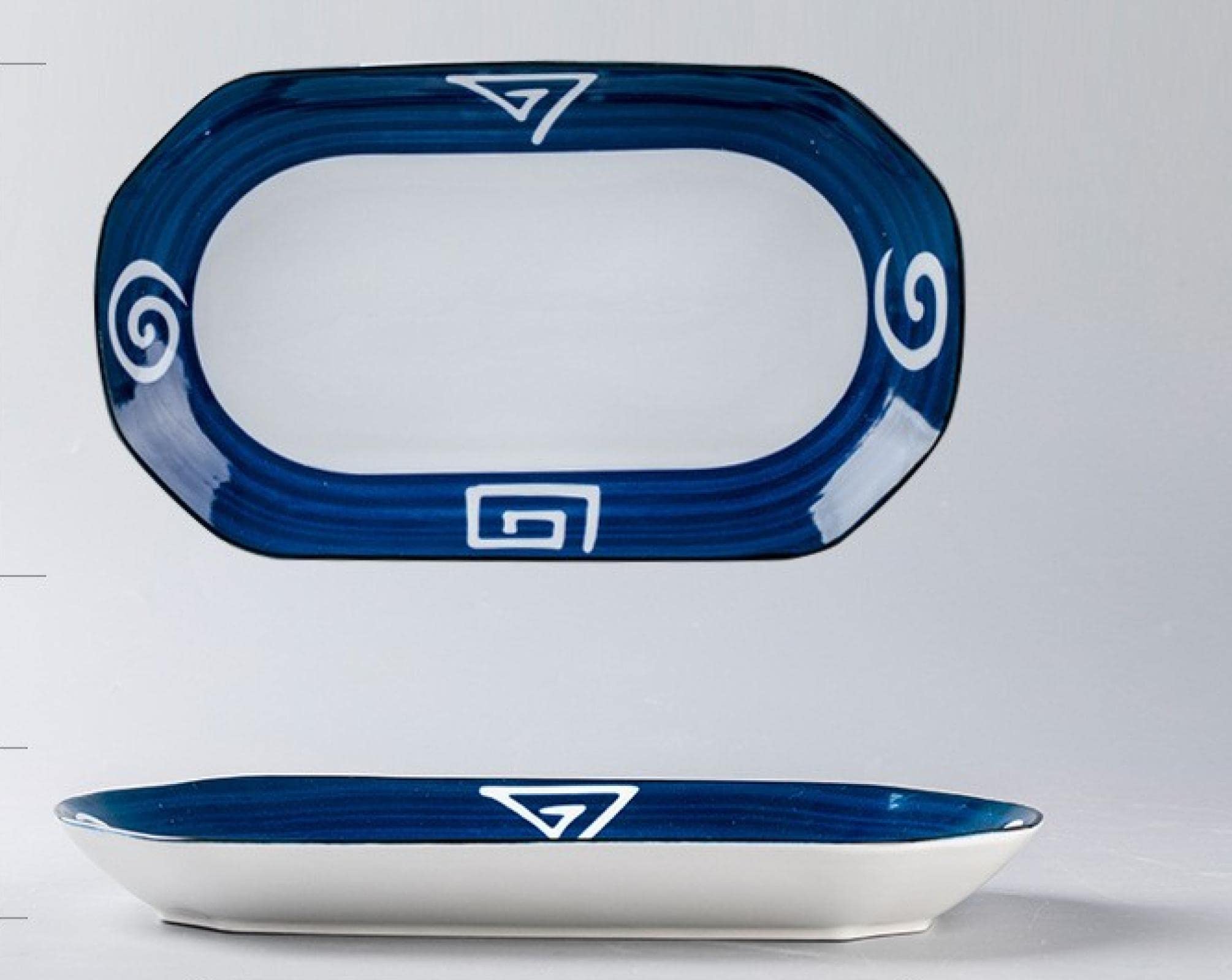 Premium 12-inch Bone China Fish Plate - Elegant Ceramic Dinnerware Set for Home, Noodle & Soup Bowls - Perfect for Dining, Entertaining & Restaurant Use