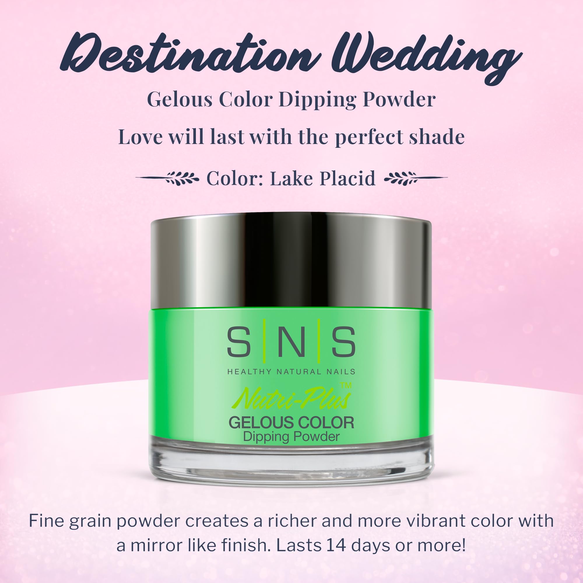 SNS Nail Dip Powder - Lake Placid Green Dipping Powder for Long-Lasting Manicure (1.5oz) | No UV Lamp Needed, Low Odor & 14-Day Wear | Perfect for Home Nail Salons & DIY Gel Nails