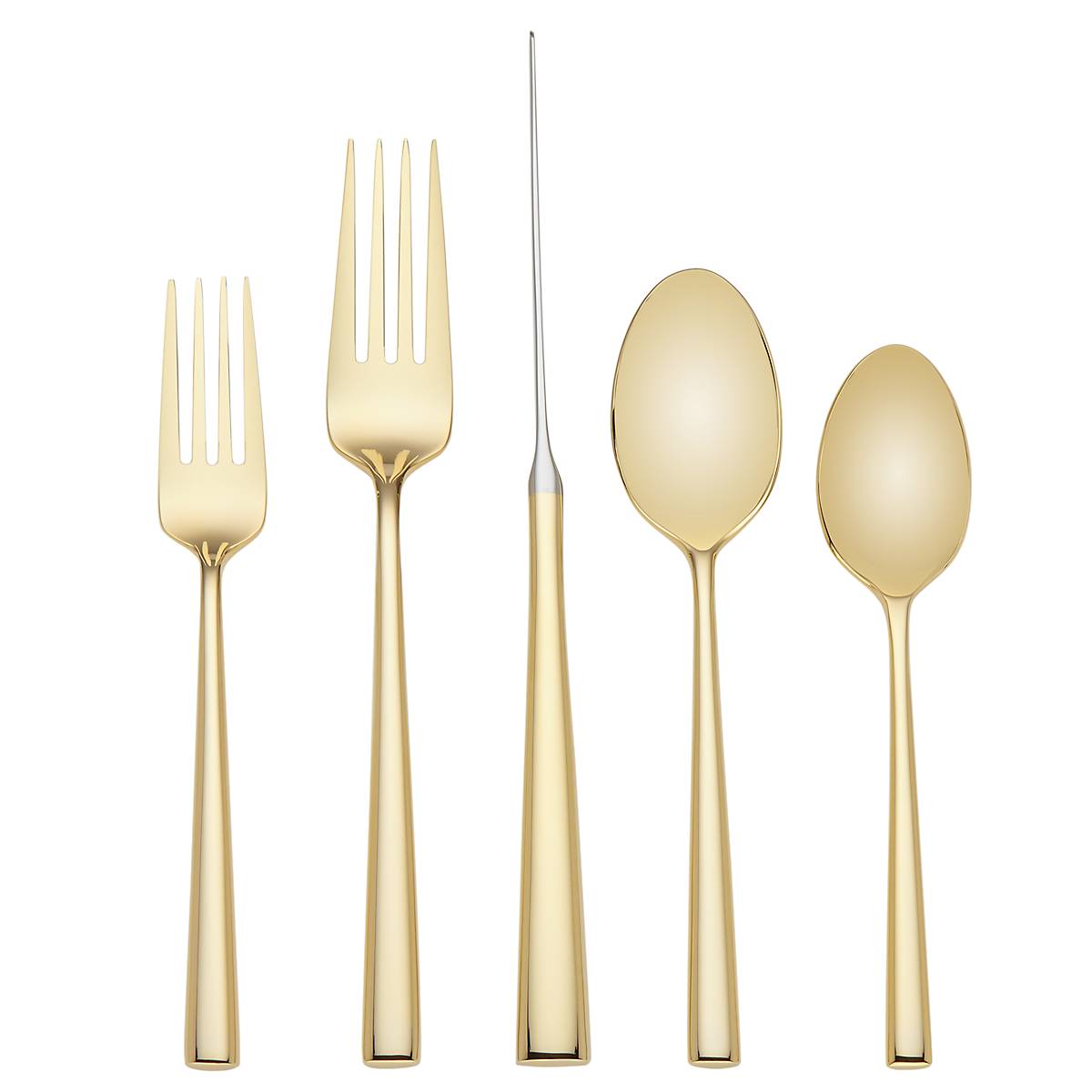 Malmo Gold 5-Piece Dinnerware Set - Elegant Tableware for Formal Dining, Entertaining & Special Occasions