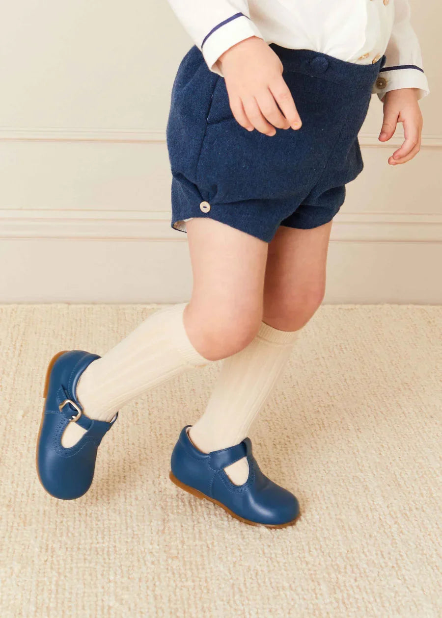 Blue Mariner Collar Long Sleeve Two-Piece Outfit Set for Baby Boys & Girls (12 Months to 3 Years) - Perfect for Family Photos, Holidays & Special Occasions