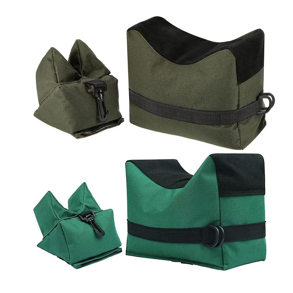 Best Shooting Rest Bags for Rifle Hunting - Front & Rear Support Sandbag Stand Holders with 600D Polyester (Unfilled) - Perfect for Range Practice, Hunting Trips & Precision Shooting