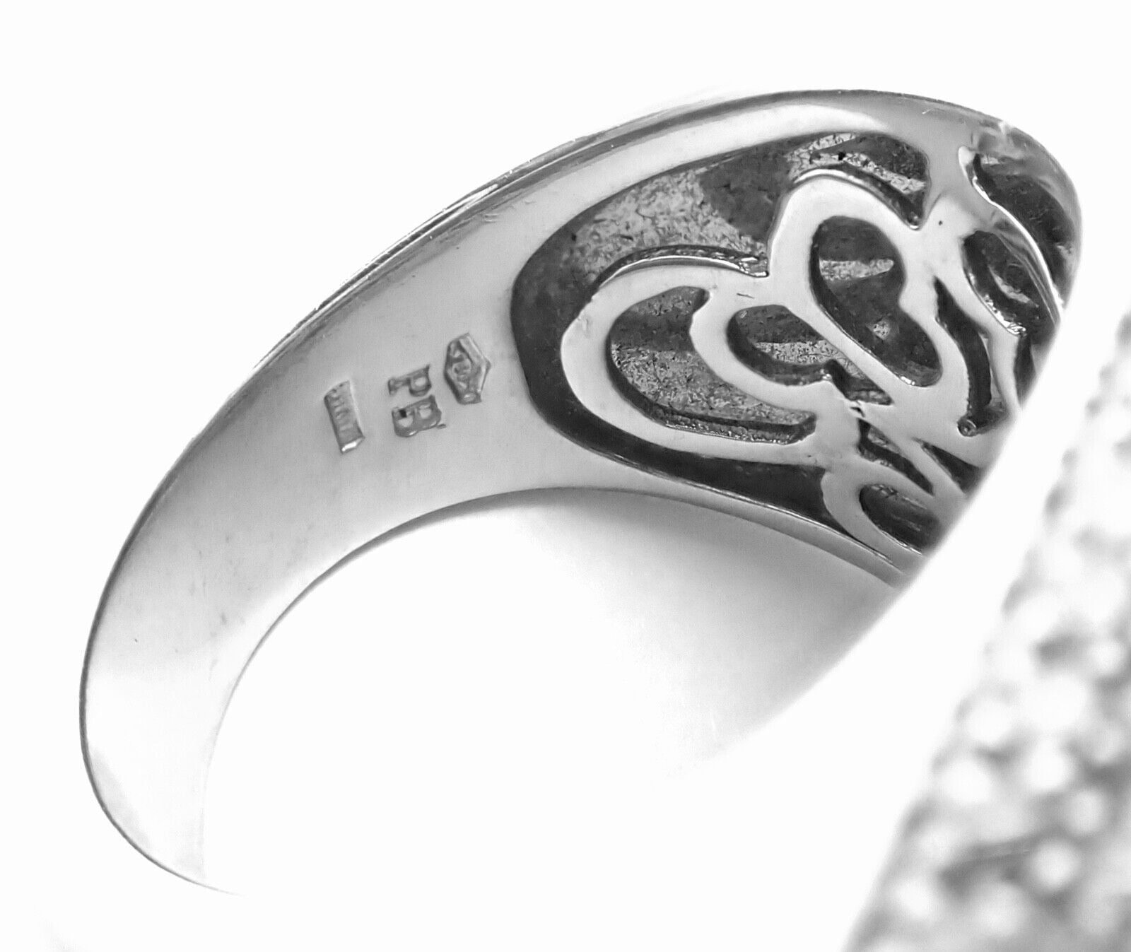Authentic Pasquale Bruni 18K White Gold Diamond & London Blue Topaz Statement Ring for Women | Luxury Bridal Jewelry & Anniversary Gift | Perfect for Weddings, Engagements & Special Occasions