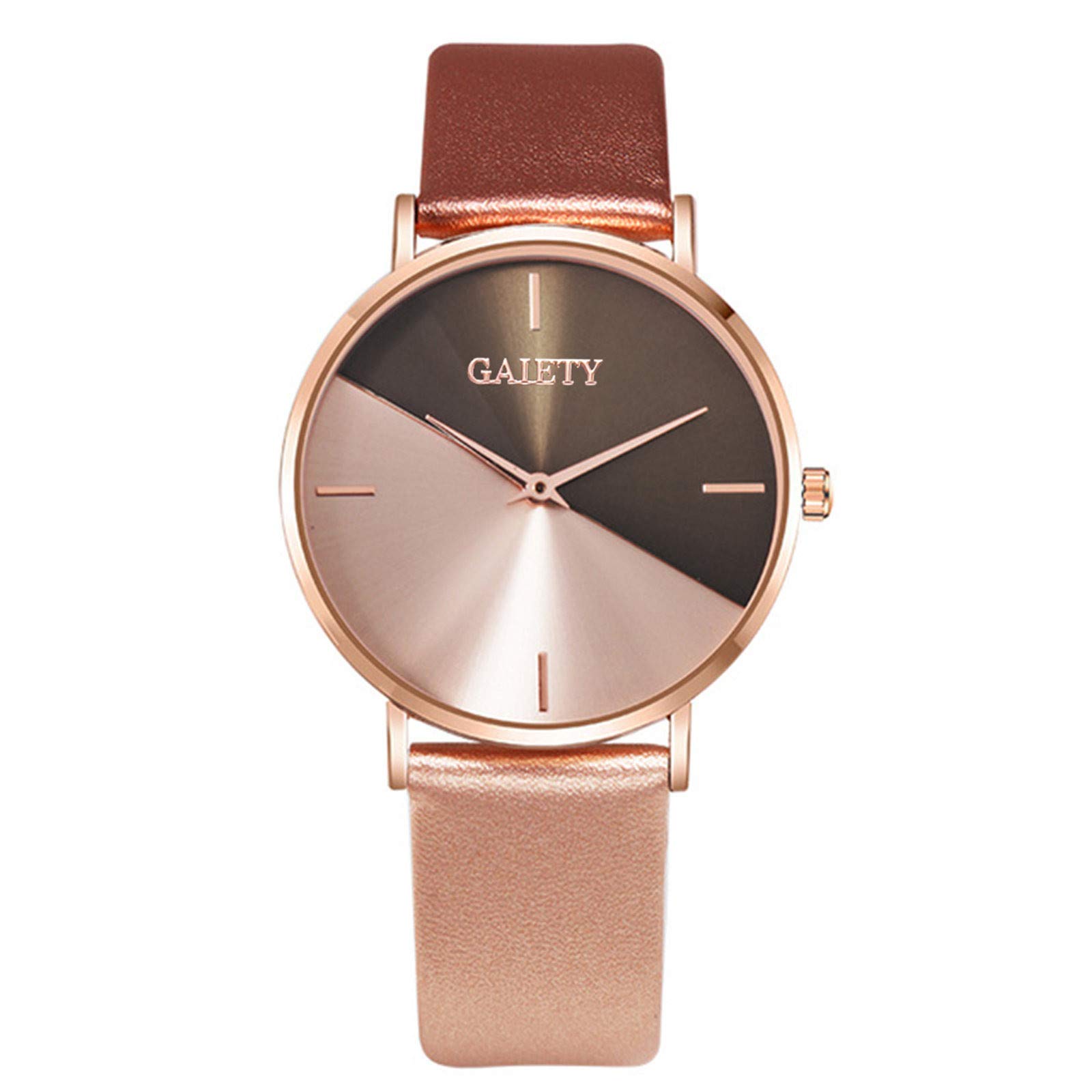 Elegant Rose Gold Women's Bracelet Watch - Luxury Casual Ladies Wristwatch with Leather Strap for Everyday Wear, Office & Special Occasions