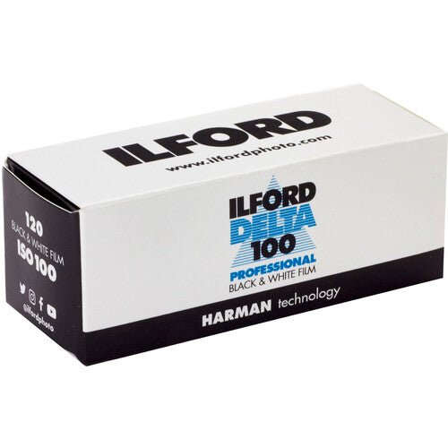 Ilford Delta 100 Professional Black & White Negative Film 120 Roll - High Resolution B&W Photography for Portraits, Landscapes & Fine Art
