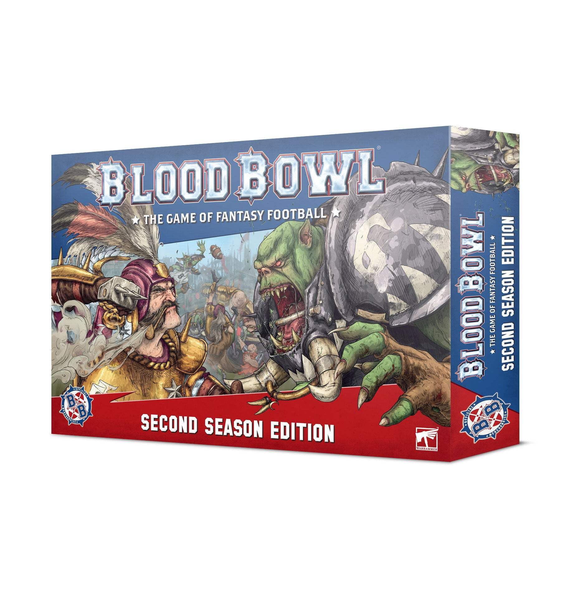 Games Workshop Blood Bowl Second Season Edition Box Set - Blue | Fantasy Football Board Game for Adults & Teens | Perfect for Game Nights & Tournaments