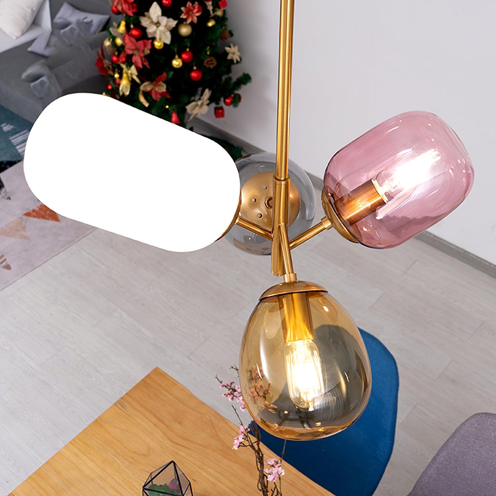 Elegant Balloon Glass Pendant Light - Modern Hanging Chandelier for Dining Room, Kitchen Island & Bedroom Decor