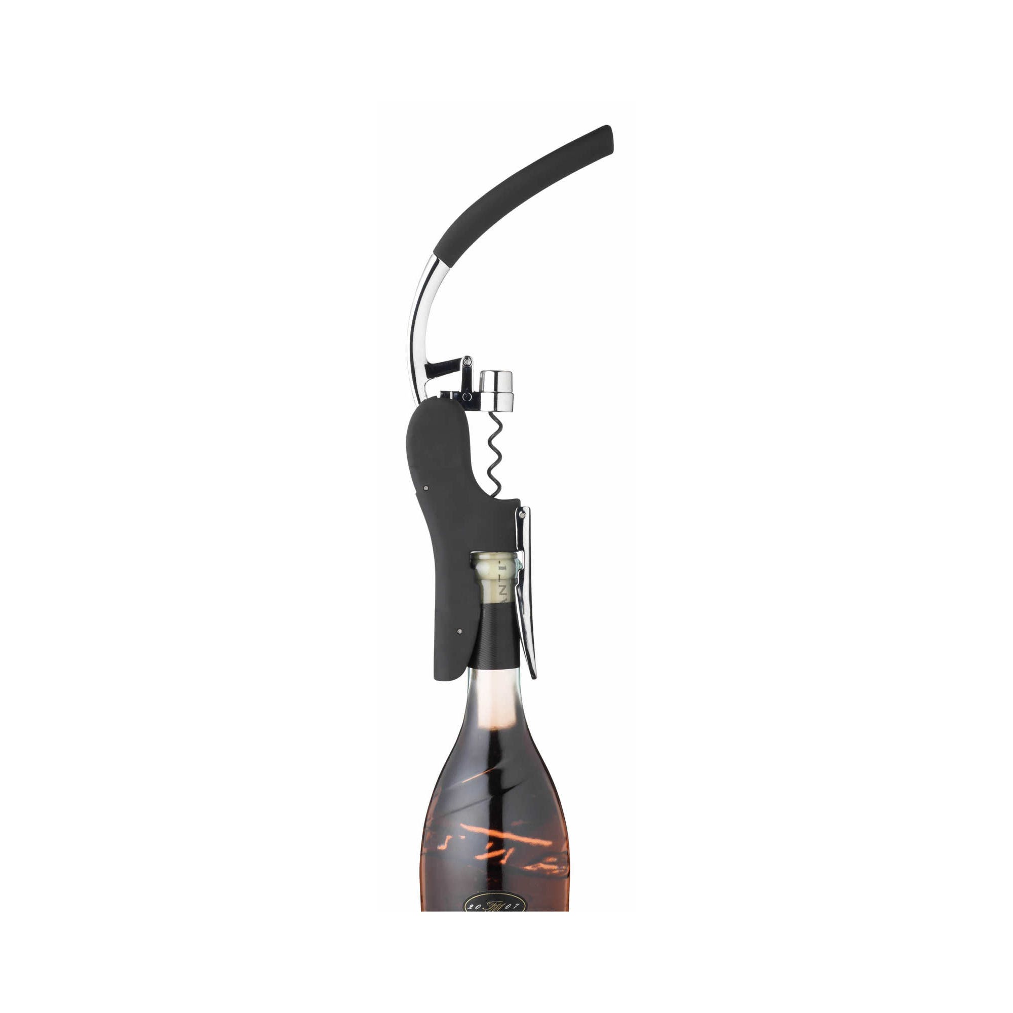 Premium Lever Arm Power Arc Corkscrew - Heavy Duty Wine Bottle Opener for Easy Cork Removal - Perfect for Home Bars, Restaurants, and Wine Tasting Events